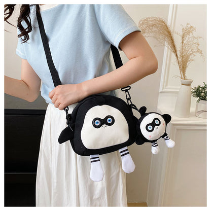 Canvas Street Trend Egg Puff Oval Crossbody Bags