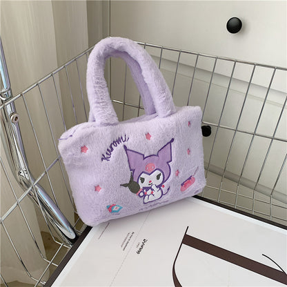 Women's Plush Clow Make-up Cute Birthday Gift Crossbody Bags