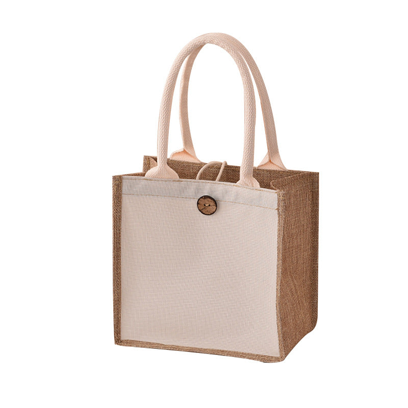 Blank Canvas Painting Jute Tote Cotton Handbags