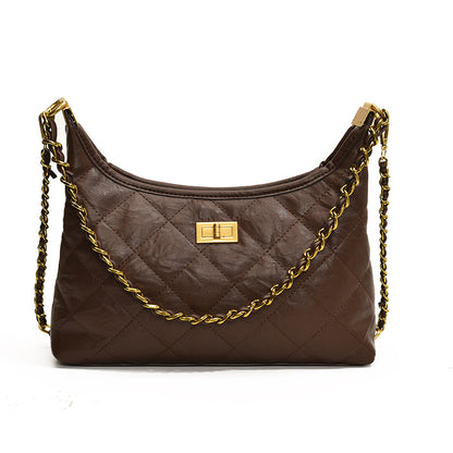 Women's Diamond Pattern Chain Fashion High Sense Shoulder Bags