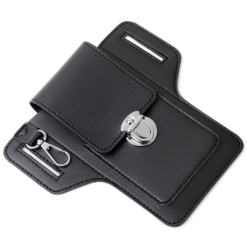 Men's No Mobile Leather Wrist Hanging Phone Bags