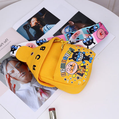 Women's & Children's & Cartoon Canvas Small Fashionable Korean Waist Packs