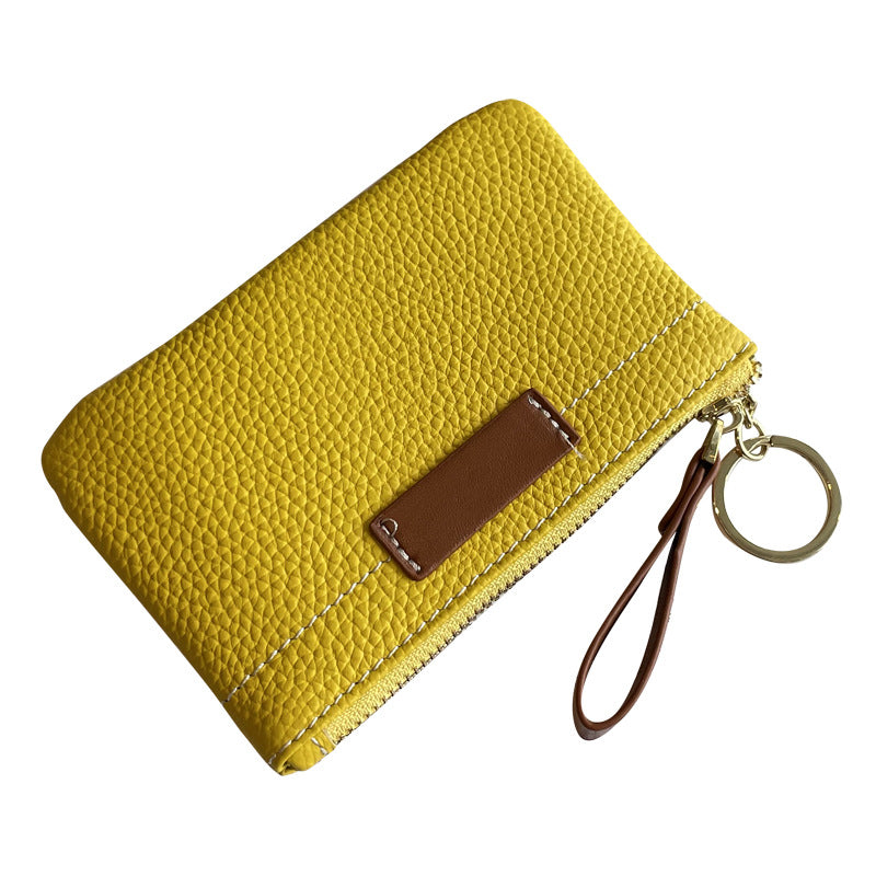 Porte-monnaie mini exquis en cuir de vache souple pour femme