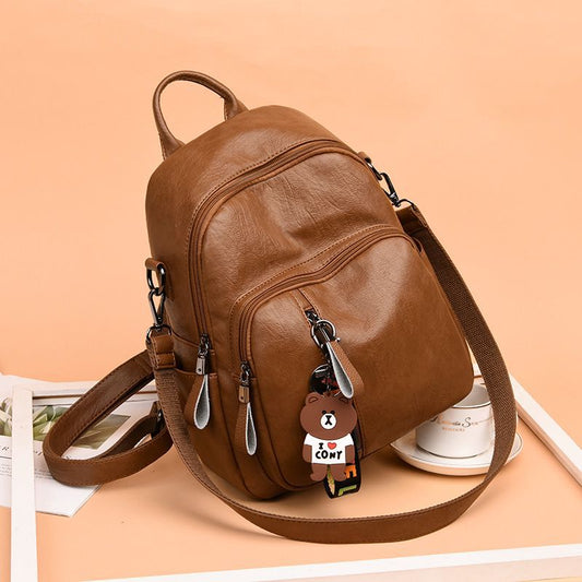 Women's Sheepskin Genuine Leather Mummy Fashionable Korean Backpacks