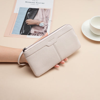 Layer Cowhide Clutch Fashion Trendy Mobile Phone Bags