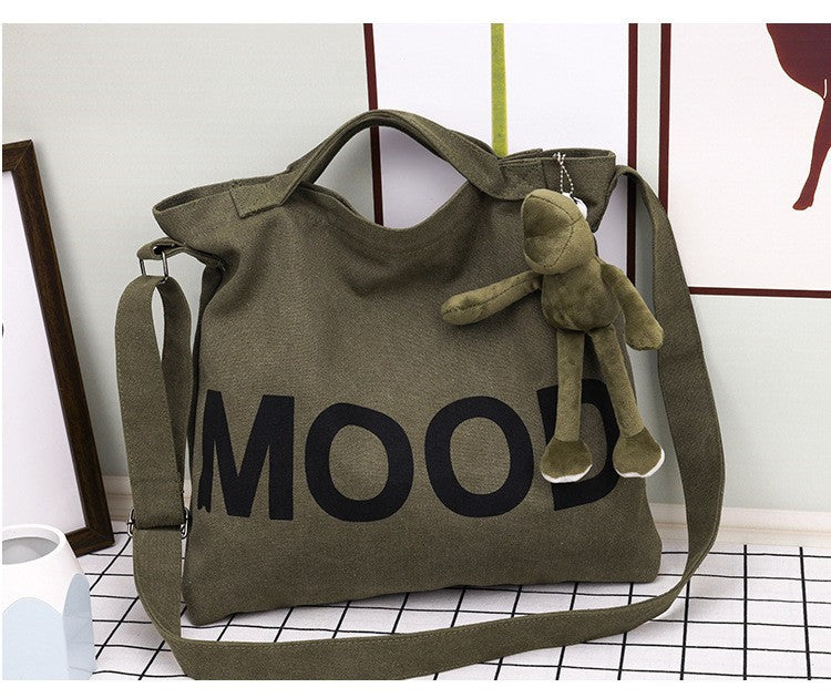 Women's Capacity Canvas Cloth College For Class Style Shoulder Bags