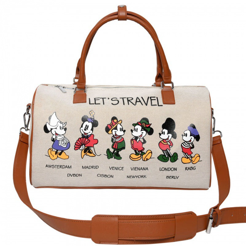 Women's Portable Storage Korean Cartoon Excursion Large Gym Bags