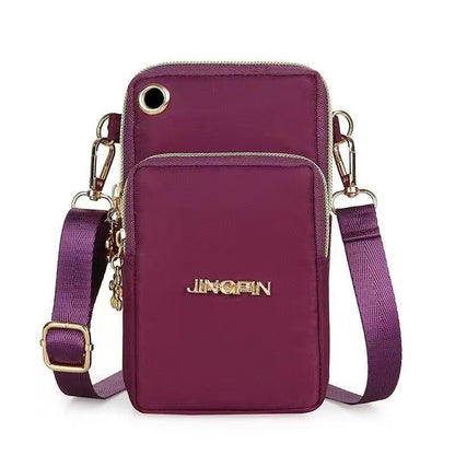 Mini sac vertical en toile pour téléphone portable pour femme