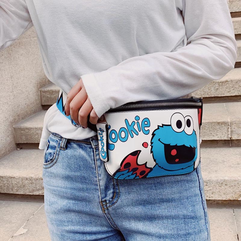 Sacs banane tendance pour femmes, motif punk, Sesame Street