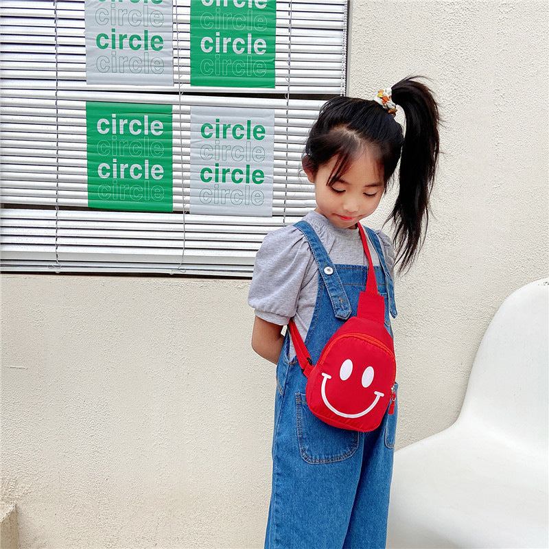 Children's Cute Pockets Korean Smiley Trendy Fashion Purses