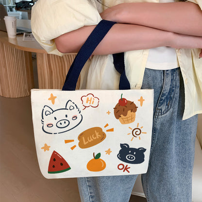 Canvas Female Cartoon Cabs Fashion Korean Handbags