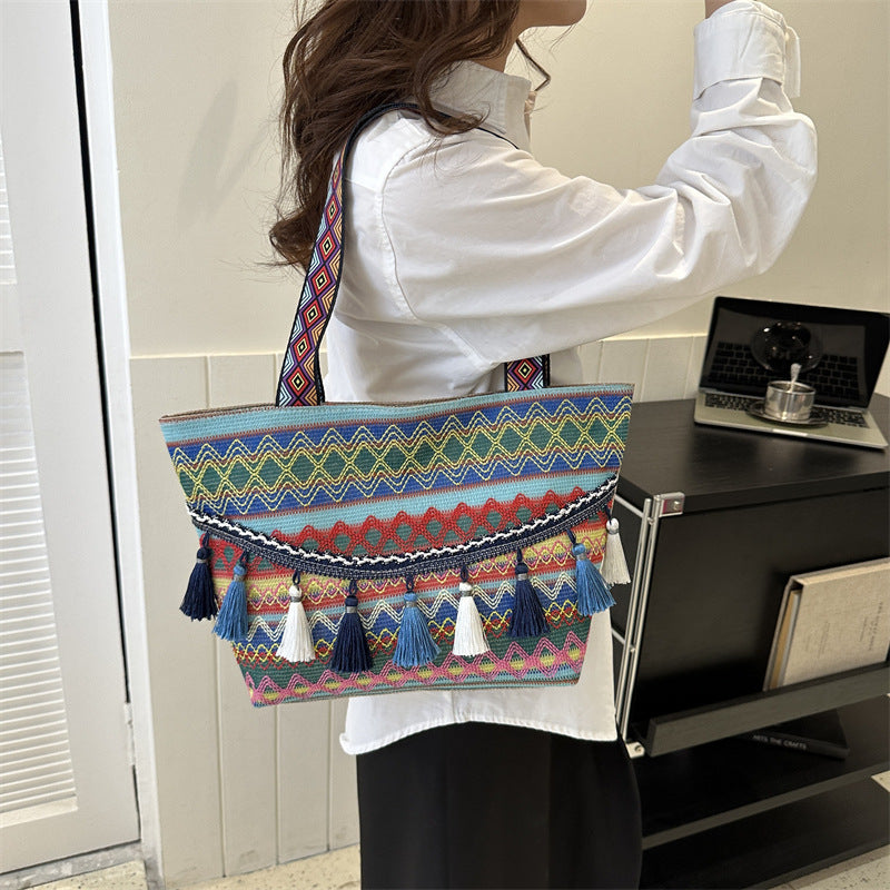 Capacity Ethnic Style Fashion Simple Elegant Shoulder Bags