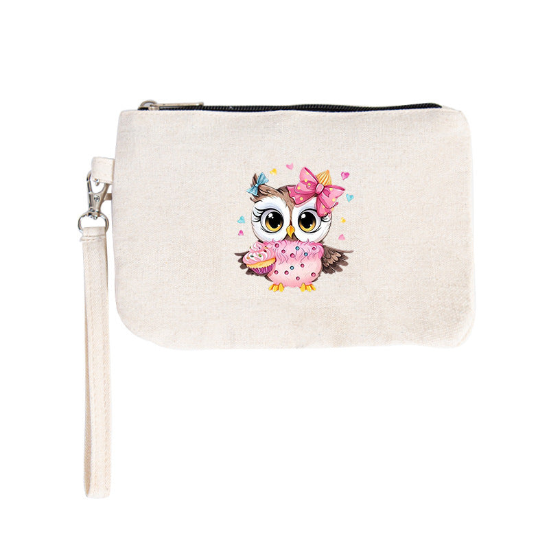 Canvas Printing Hand Portable Mobile Zipper Purses