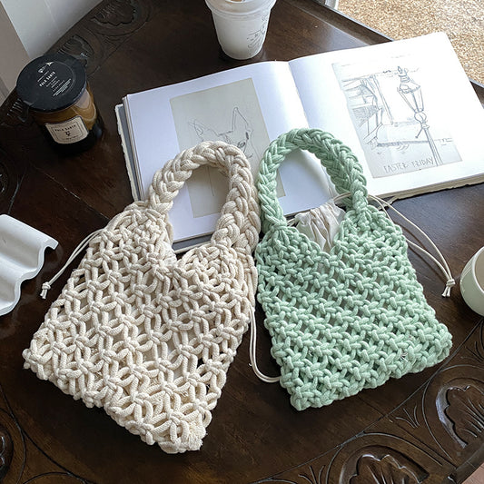 Women's Hand-woven Design Chinese Style Knitted Handbags