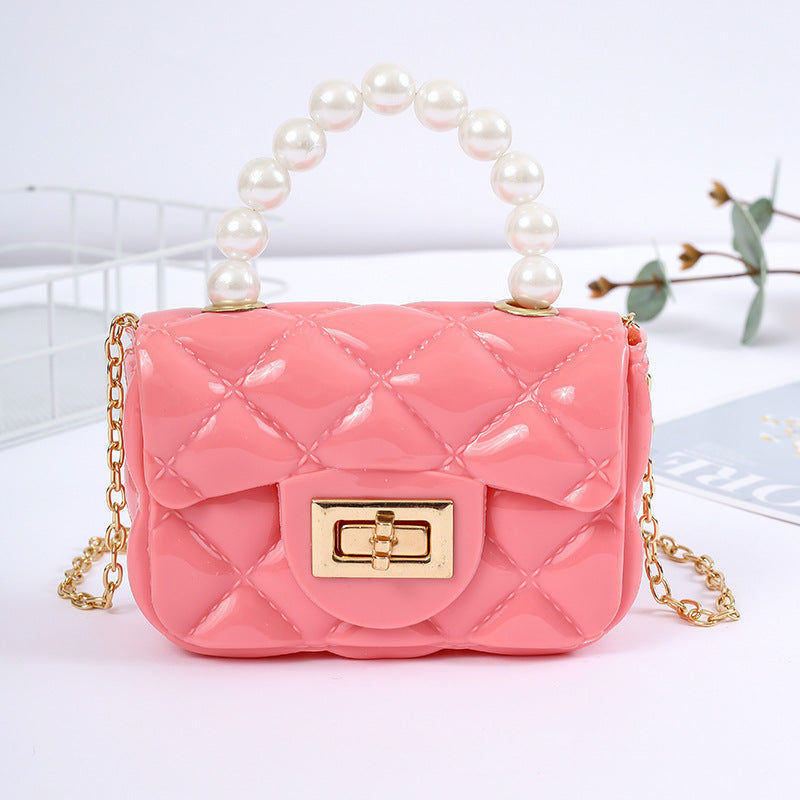 Candy Color Chain Change Packet Pearl Crossbody Bags