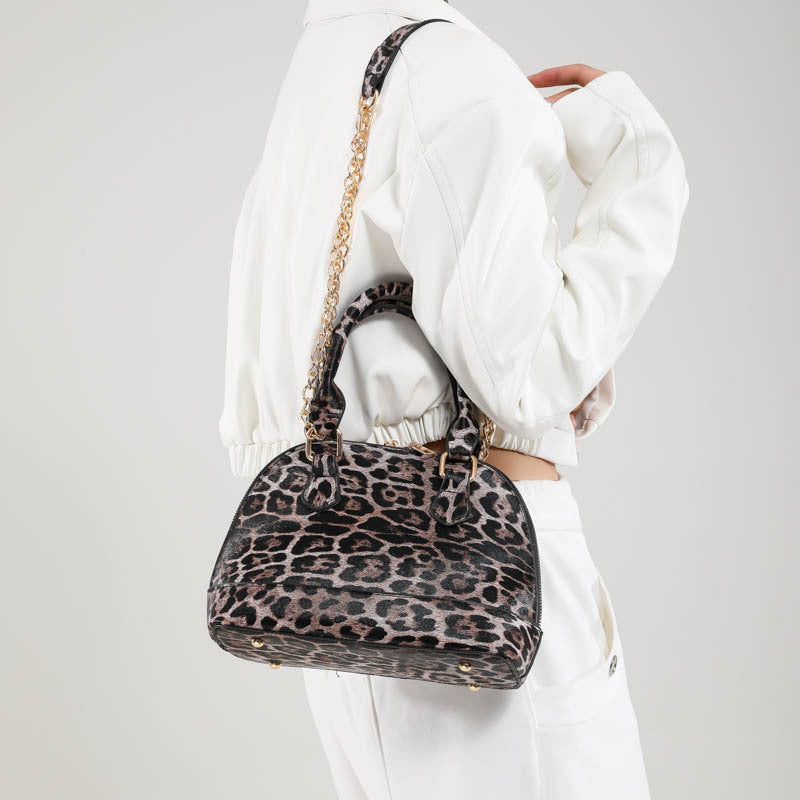 Women's Niche Leopard Print Fashion Portable Shell Shoulder Bags