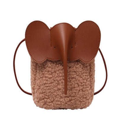 Mini sacs à bandoulière en peluche pour femmes High Sense Fashion Lamb