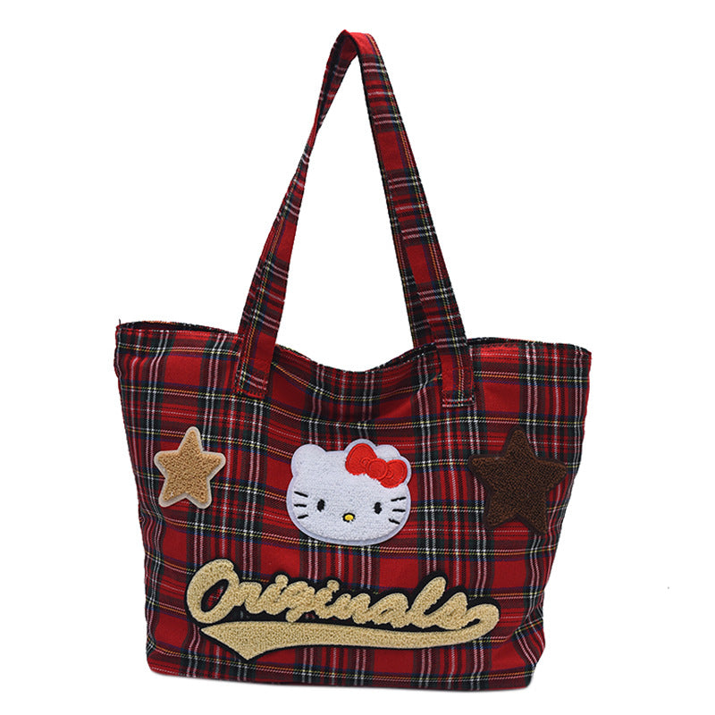 Cartoon Canvas Female Cute Cat Large Bags