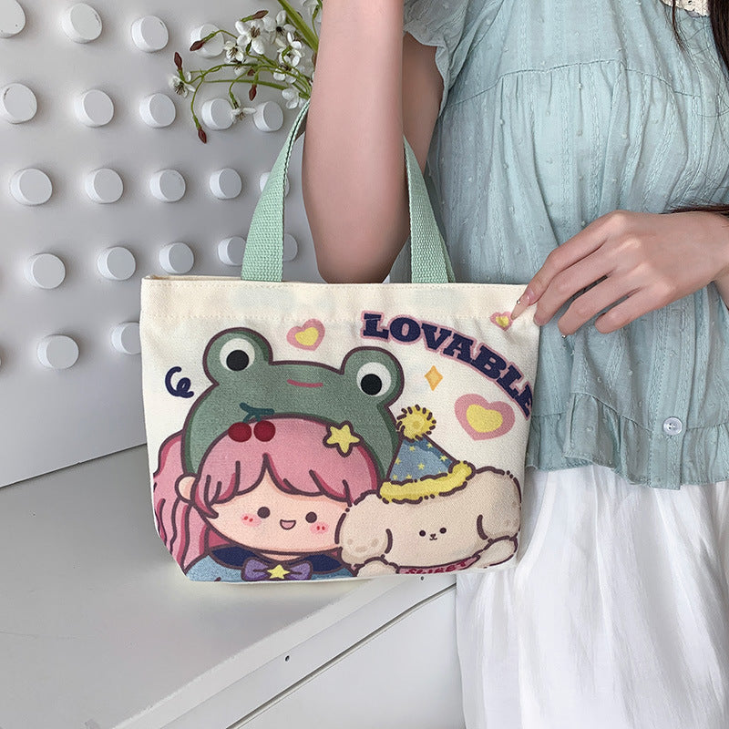 Canvas Female Cartoon Cabs Fashion Korean Handbags