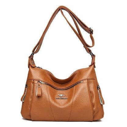 Women's Genuine Leather Fashion Mom Style Large Crossbody Bags