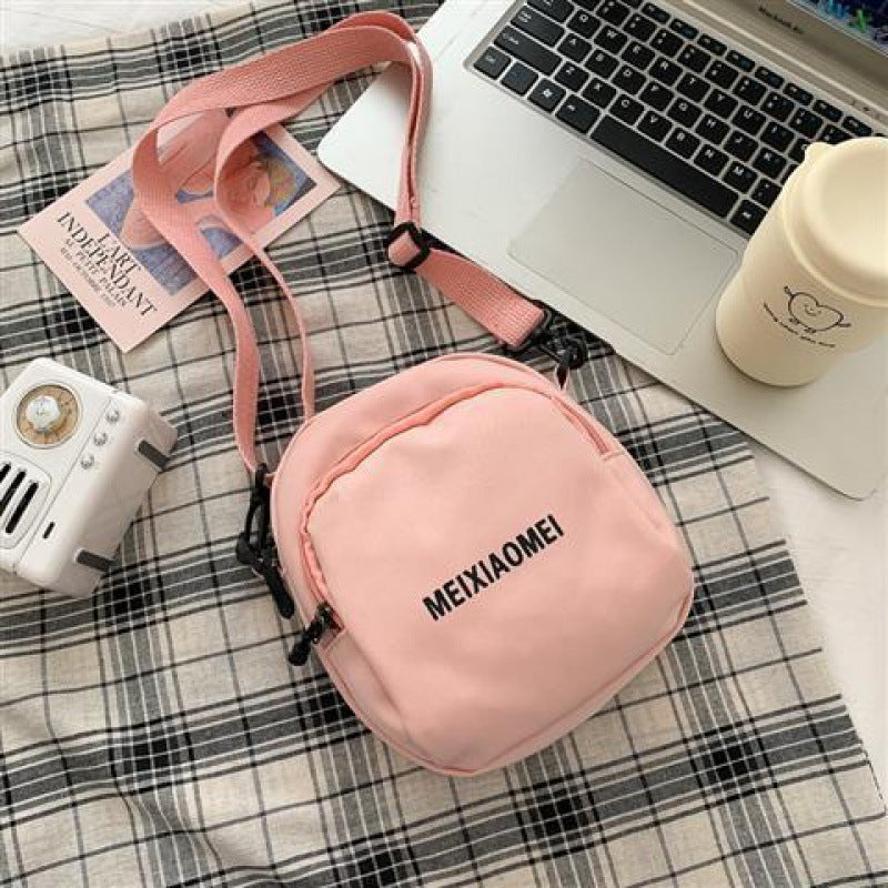 Small Female Korean Fashion Cute Canvas Crossbody Bags