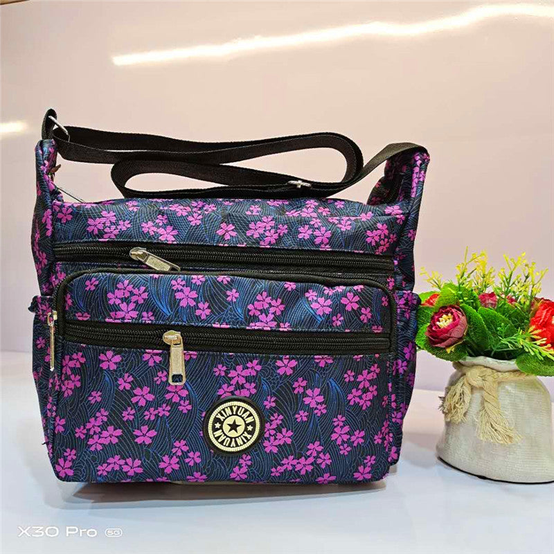 Women's Popular Flower Cloth Oxford Canvas Crossbody Bags