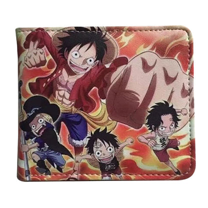 Anime One Piece Short Unisex Leather Ladies Wallets