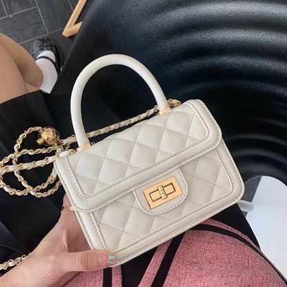 Women's Fashionable Classic Style Rhombus Chain Small Square Bags