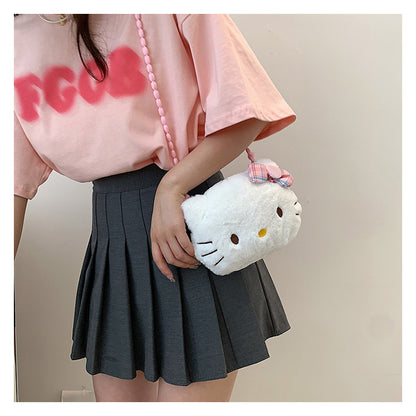 Cat Plush Cute Mobile Doll Birthday Crossbody Bags