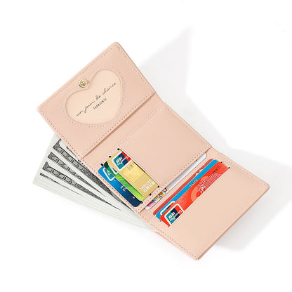 Women's Style Short High-grade Folding Embroidered Ladies Wallets