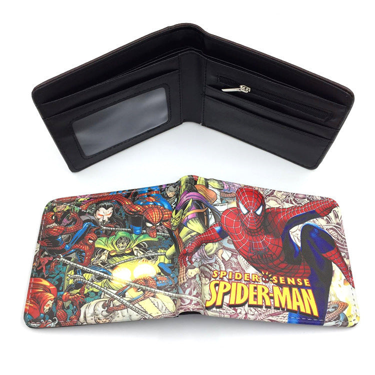 Men's Super Heros Short Black Spider Green Ladies Wallets