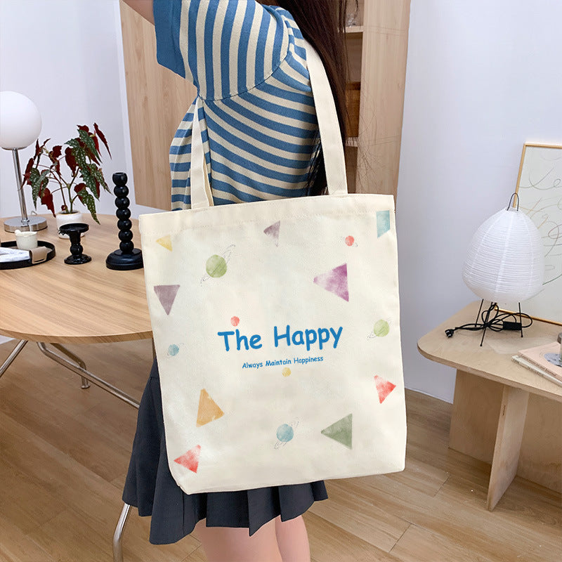 Canvas Large Capacity Tuition Fashion Shopping Shoulder Bags