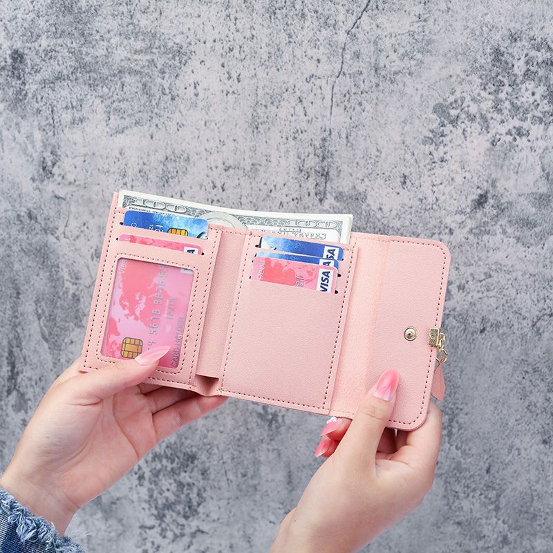 Women's Short Korean For Female Three-fold Ladies Wallets