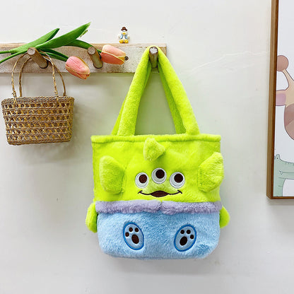 Children's Cute Big Ear Dog Furry Hand Children's Shoulder Bags