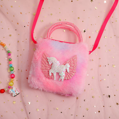 Sacs à bandoulière pour enfants avec motif licorne de dessin animé mignon pour le rangement et l'usure quotidienne