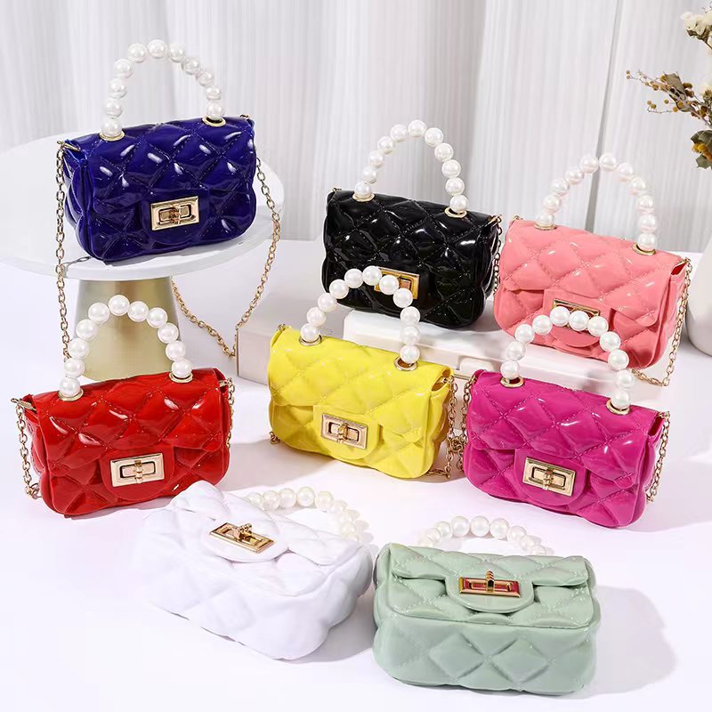 Candy Color Chain Change Packet Pearl Crossbody Bags