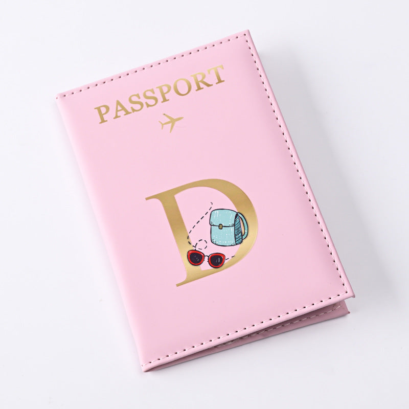 Étui pour passeport en cuir au design de lettre cool