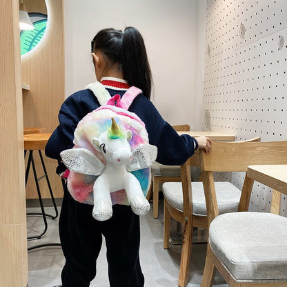 Beautiful Unicorn Plush Cute Cartoon Leisure Children's Backpacks