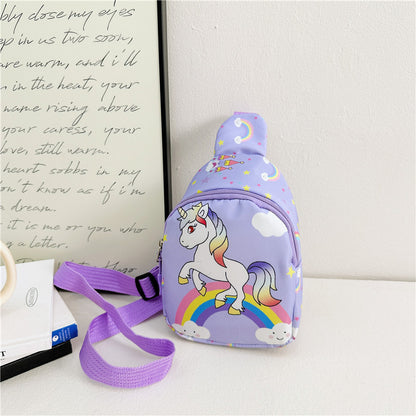 Children's Unicorn Pattern Oxford Cloth One Boys Children's Waist Packs