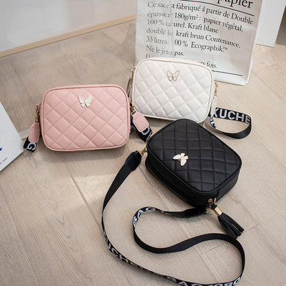 Women's Rhombus Tassel Small Square Fashion Bowknot Crossbody Bags