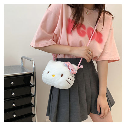 Cat Plush Cute Mobile Doll Birthday Crossbody Bags