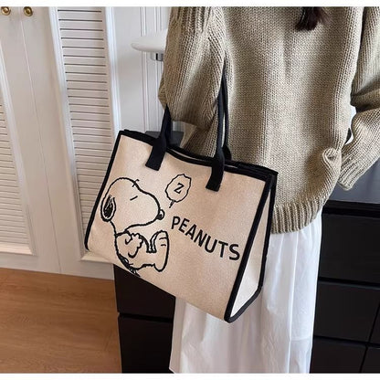 Women's Snoopy Large Capacity Fashionable Cartoon Shopping Bags