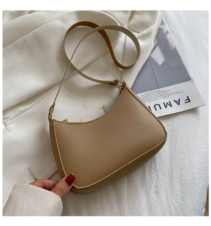 Women's Summer Fashion Simple Underarm Solid Color Shoulder Bags