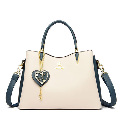 Women's Female Fashion Lady Contrast Color Handbags