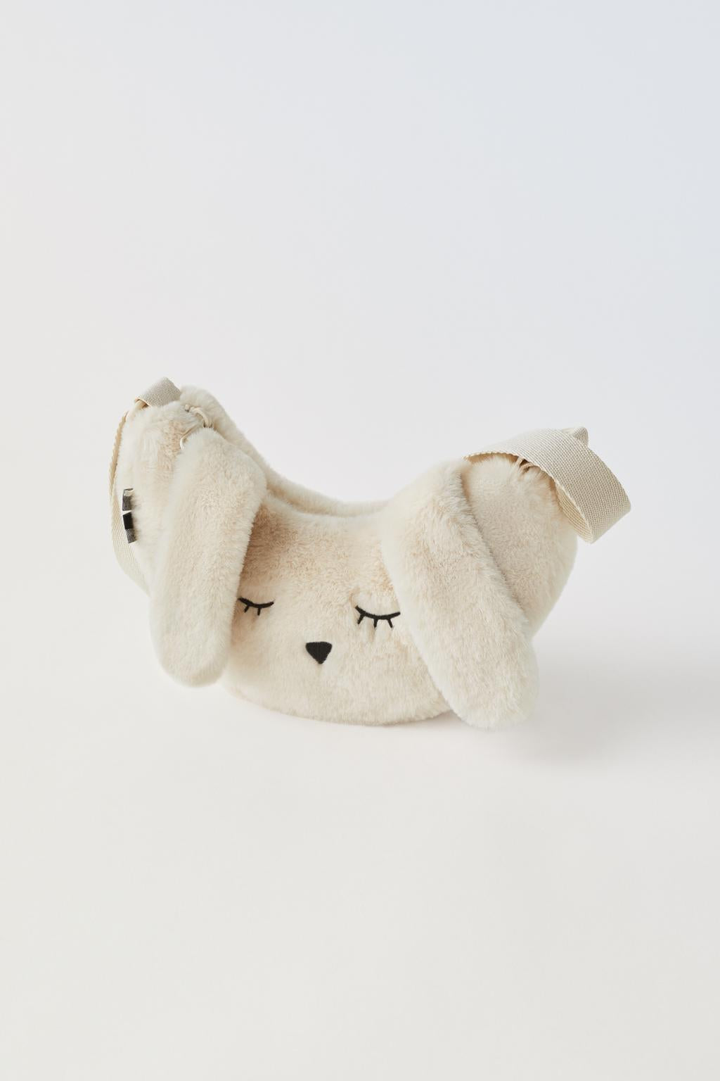 Sac banane pour enfants en peluche brodée avec de longues oreilles de lapin