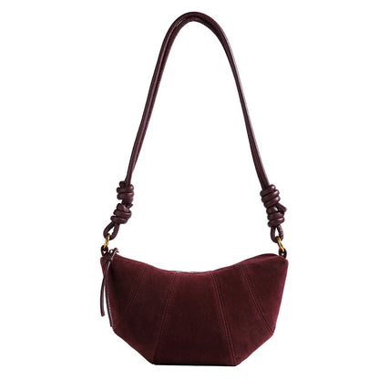 Women's Frosted Leather Underarm Dumpling Hobos Ode Shoulder Bags