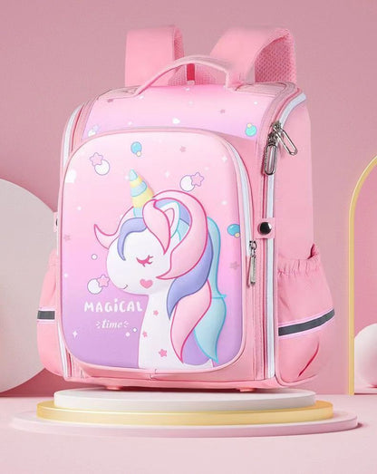 Spaceman Unicorn Love Smiley Face Integrated Elementary School Students' Schoolbags