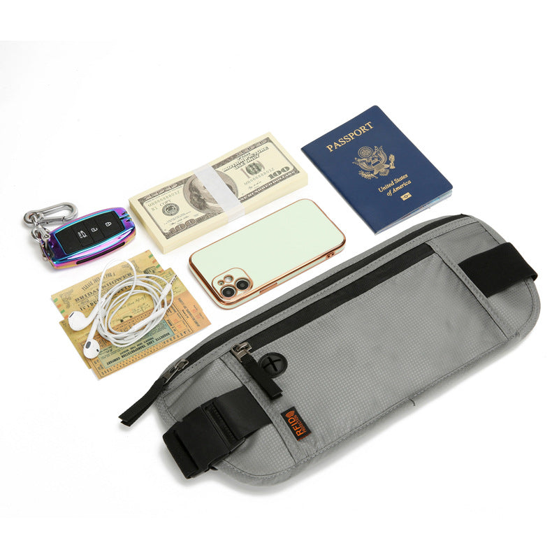 Men's Portable Overseas Document Passport Invisible Mobile Men's Waist Packs