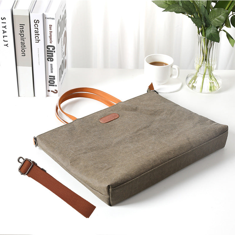 Washed Kraft Paper Sleeve Suitable For Laptop Bags