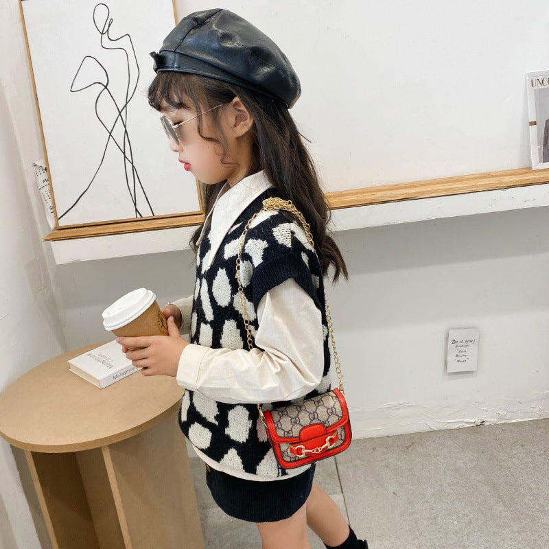 Women's & Children's Luxury Small High Sense Fashionable Princess Children's Shoulder Bags